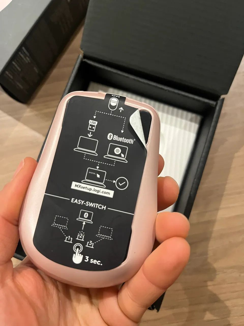 Mouse sem fio rosa Anywhere Logitech - Foto 3