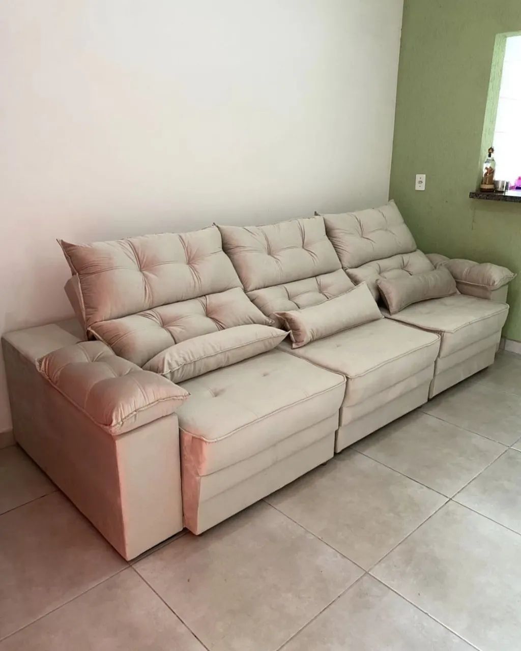 Sofá 2.90 retrátil e reclinável 