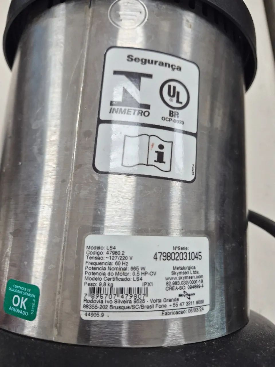 liquidificador comercial Skymsen LS4 aço inoxidável  - Foto 3