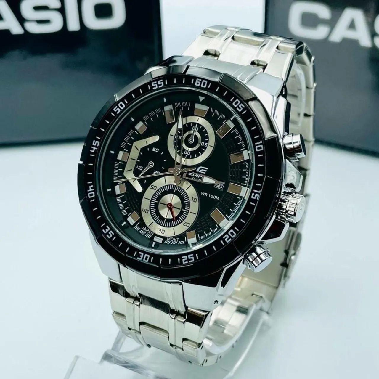 Relógio Casio Edifice Prata e Preto relogio Funcional linha Premium  - Foto 3