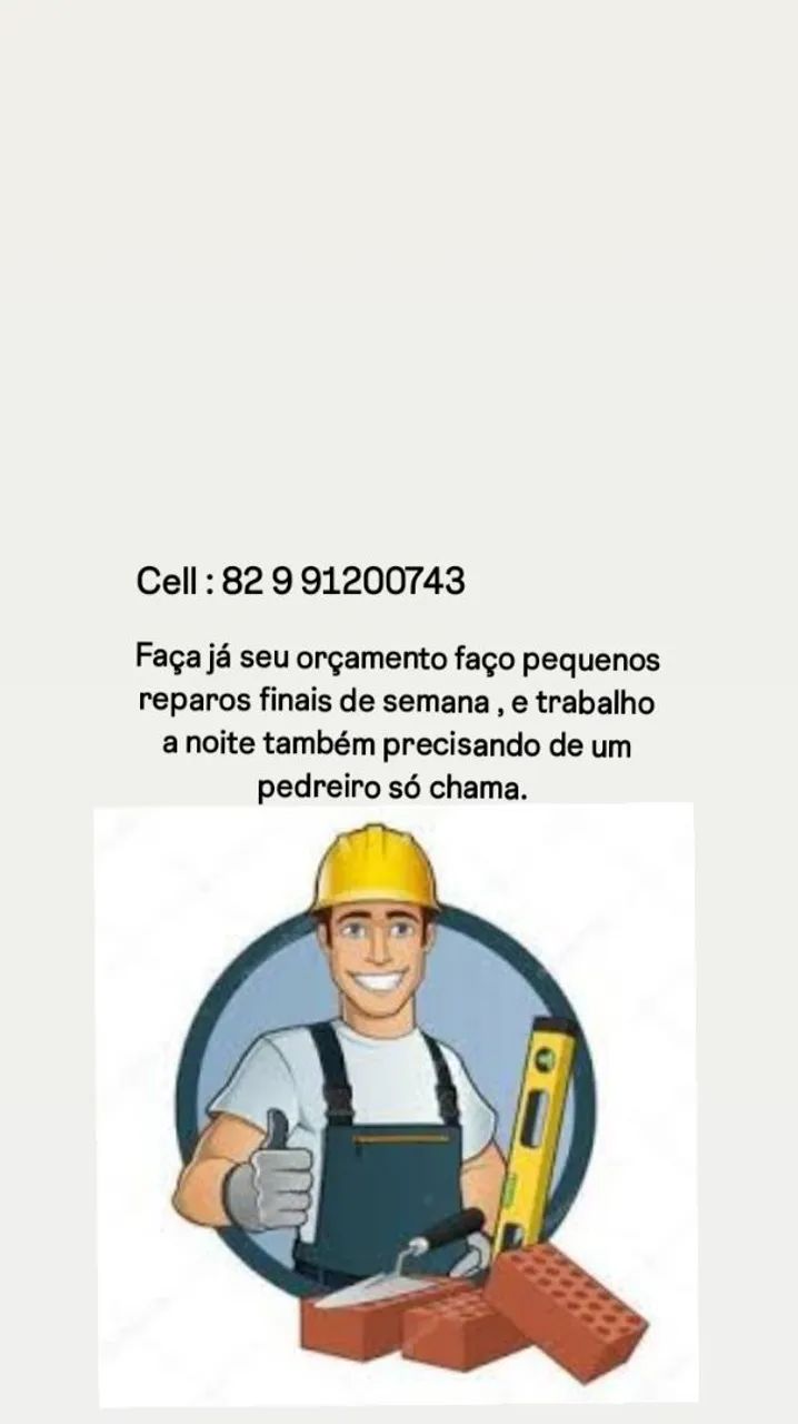 Faço pequenos reparos serviço pequenos 