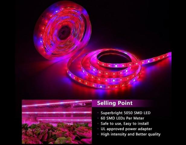 COD-CP325 1 Metro Fita Led Full Spectrum Indoor Grow 7red 1blue Cultivo Aquario Automação - Foto 4