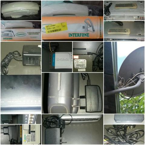 Roteadores, DVD, Antena e interfone e também lente de farol de milha do uno - Foto 2