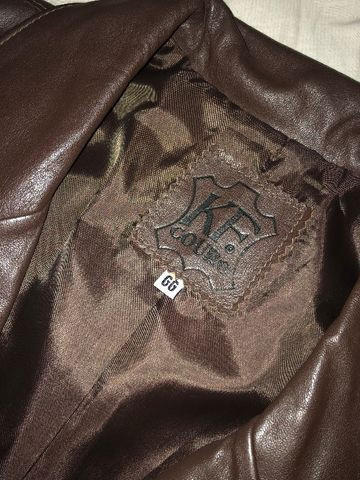 jaqueta de couro legitimo marrom
