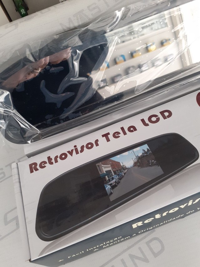 Espelho retrovisor com câmera de ré. Garantia. Novo. Instalado.  - Foto 3