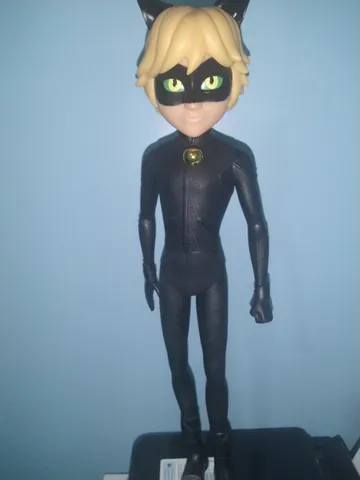 Boneco Miraculous Cat Noir Articulado 55cm Baby Brink