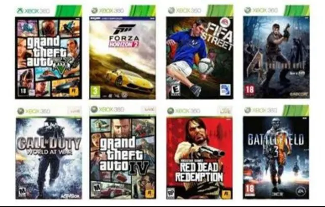 Jogos originais de XBOX 360 Street Fighter, Resident Evil, Forza