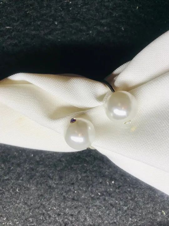 Conjunto c/ 6 Porta Guardanapos de Pérolas com Strass.