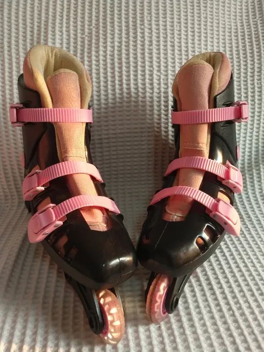 Patins in-line roller 4 rodinhas número 37/38 - Foto 5