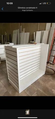 GÔNDOLA CANALETADA 100% MDF BRANCO