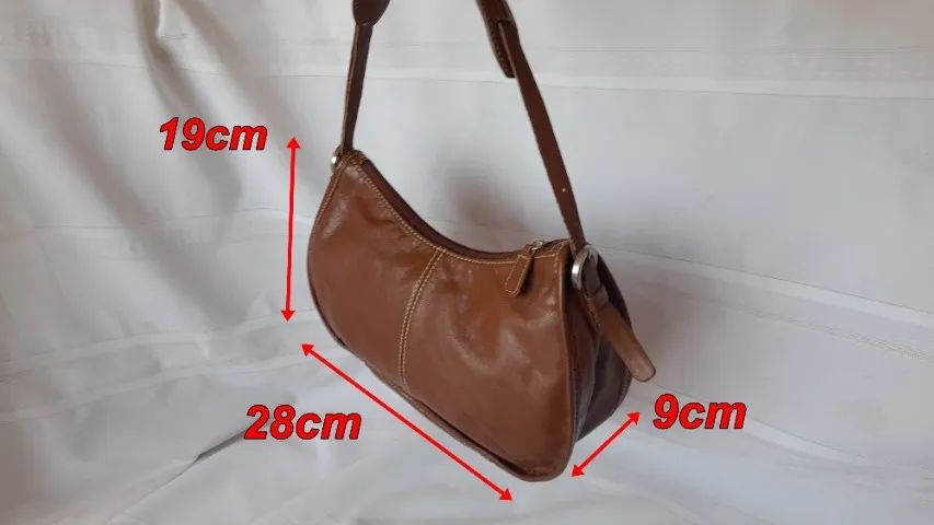 bolsa de couro wilsons leather pelle studio marron. Couro macio - Foto 4