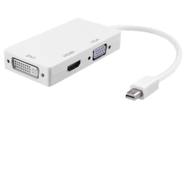 Conversor Mini Displayport thunderbolt Para Dvi Vga Hdmi Mac Book 3x1 - Foto 2