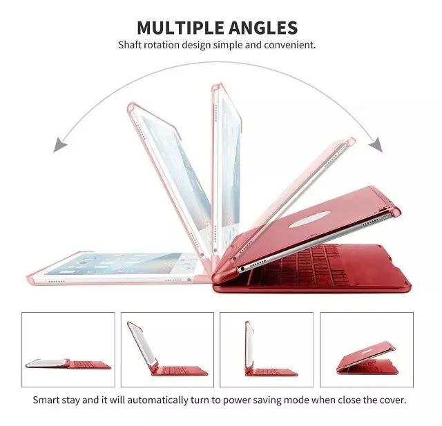 Capa Teclado Iluminado Alumínio P/ iPad Pro 9.7'' Ipad 6 Ipad Air 2 9.7'' - Foto 4