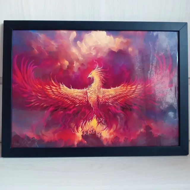 Fenix Quadro Poster  45  x  33 Pop  Art Lindo    100 % peça única .