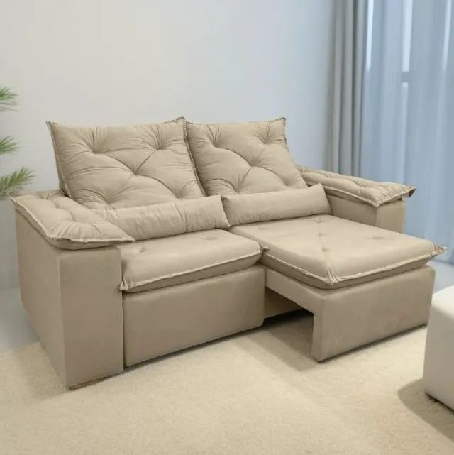 Pré Black Friday! Sofá Retrátil e Reclinável 401 196cm  - Tempo limitado. 
