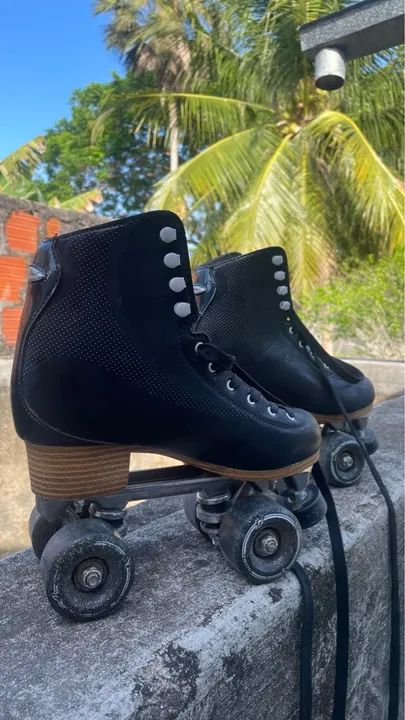 Patins Roller Quad Preto - Tamanho 37 traxart - Foto 2