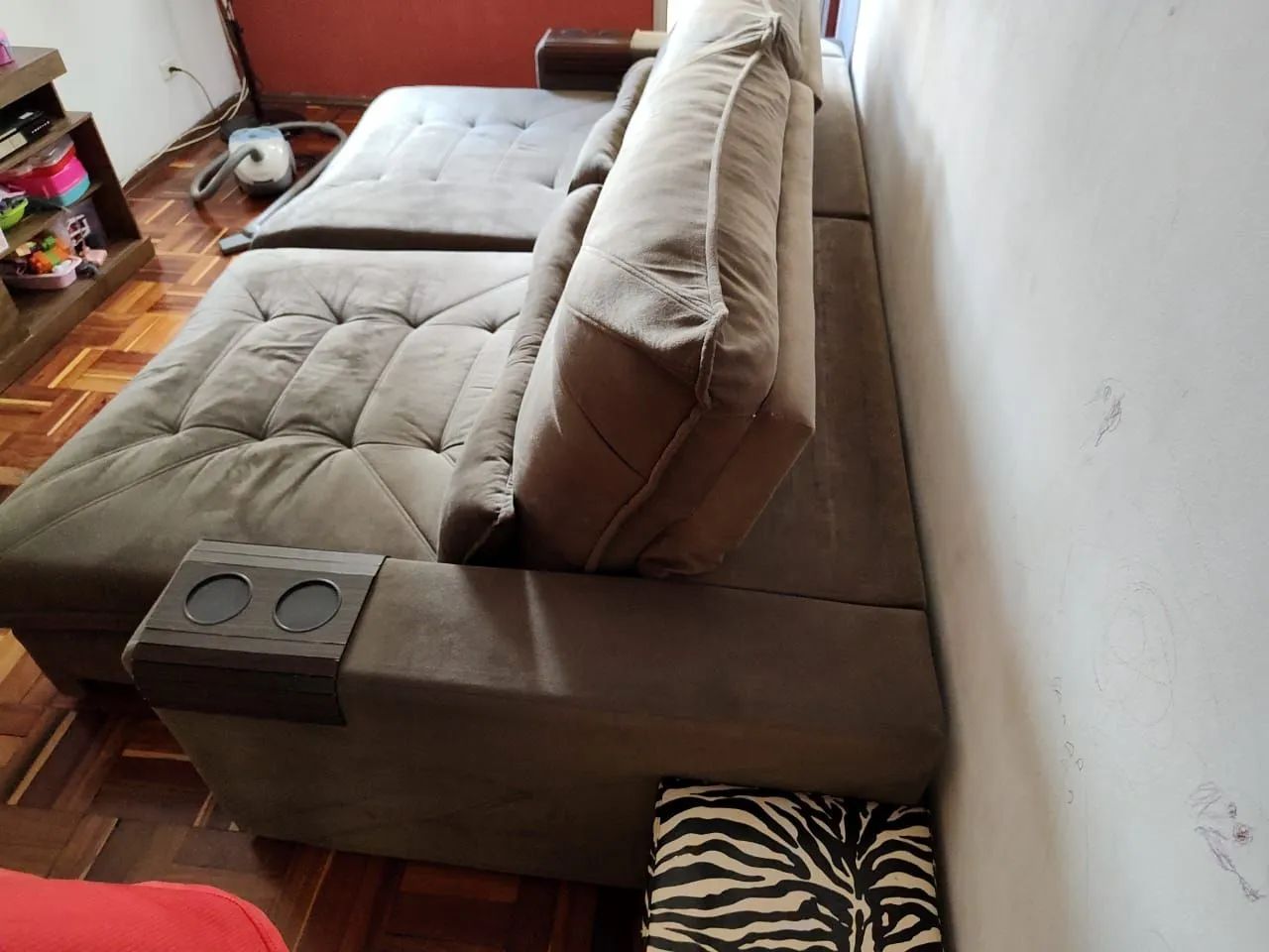 Sofá retrátil com molas 3 metros Sofás e Poltronas Centro de Vila