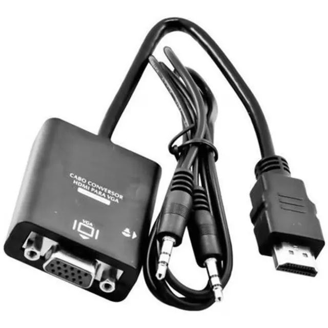 Adaptador Conversor Hdmi Para Vga Com Saída De Áudio P2 - Foto 4