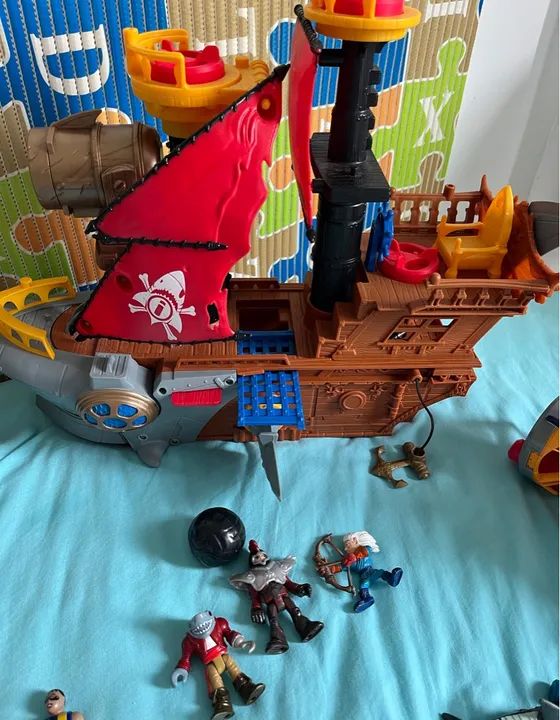 Imaginext navio pirata / barco / avião / submarino - Foto 2