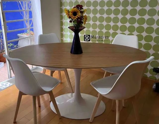 Mesa Saarinen MDF louro freijó 1.60x90 