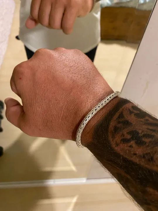 Pulseira de prata 950 com 32g, 23cm muito linda