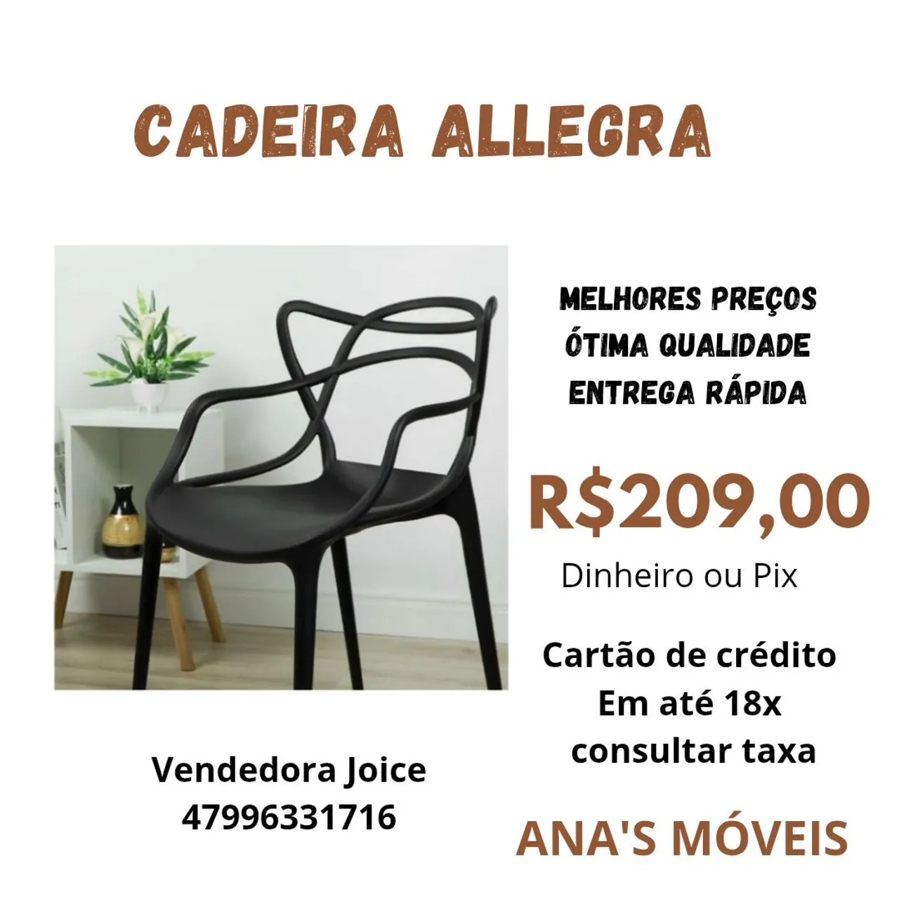Cadeira Allegra - Preço Imperdível!