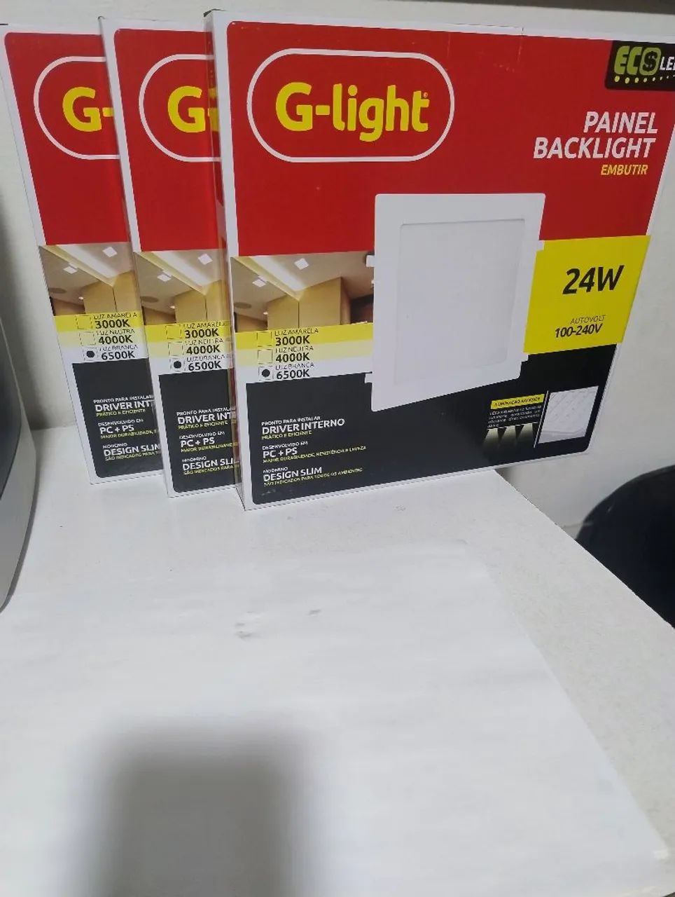 KIT C/3 Paineis Backlight LED G-light 24W