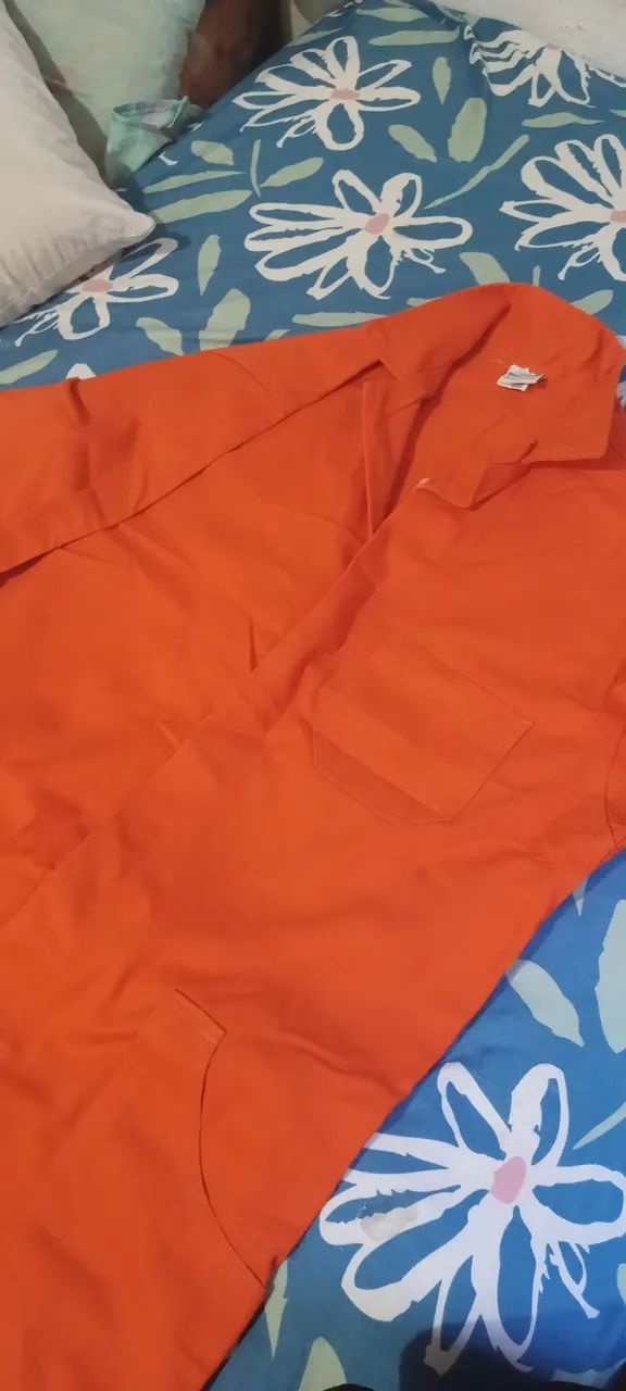 Macacão de Trabalho Laranja com Faixas Refletivas64292684590338121