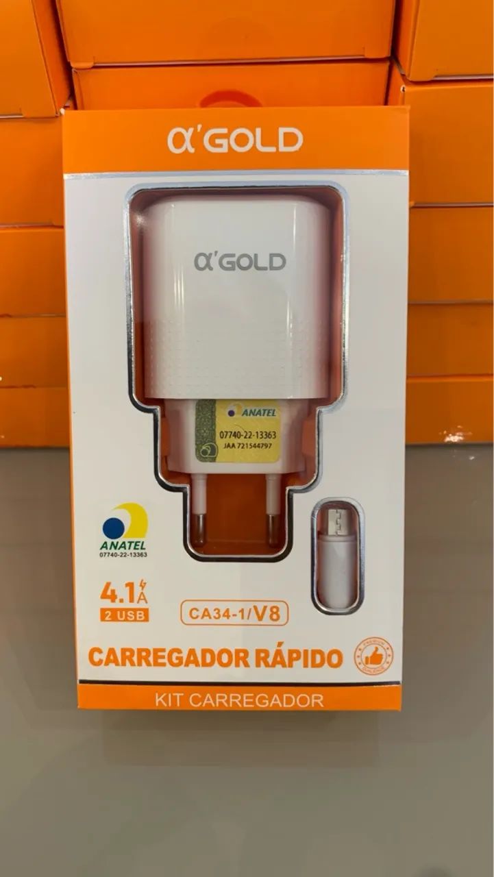 Carregador micro-usb Rápido A'GOLD 4.1A V8 