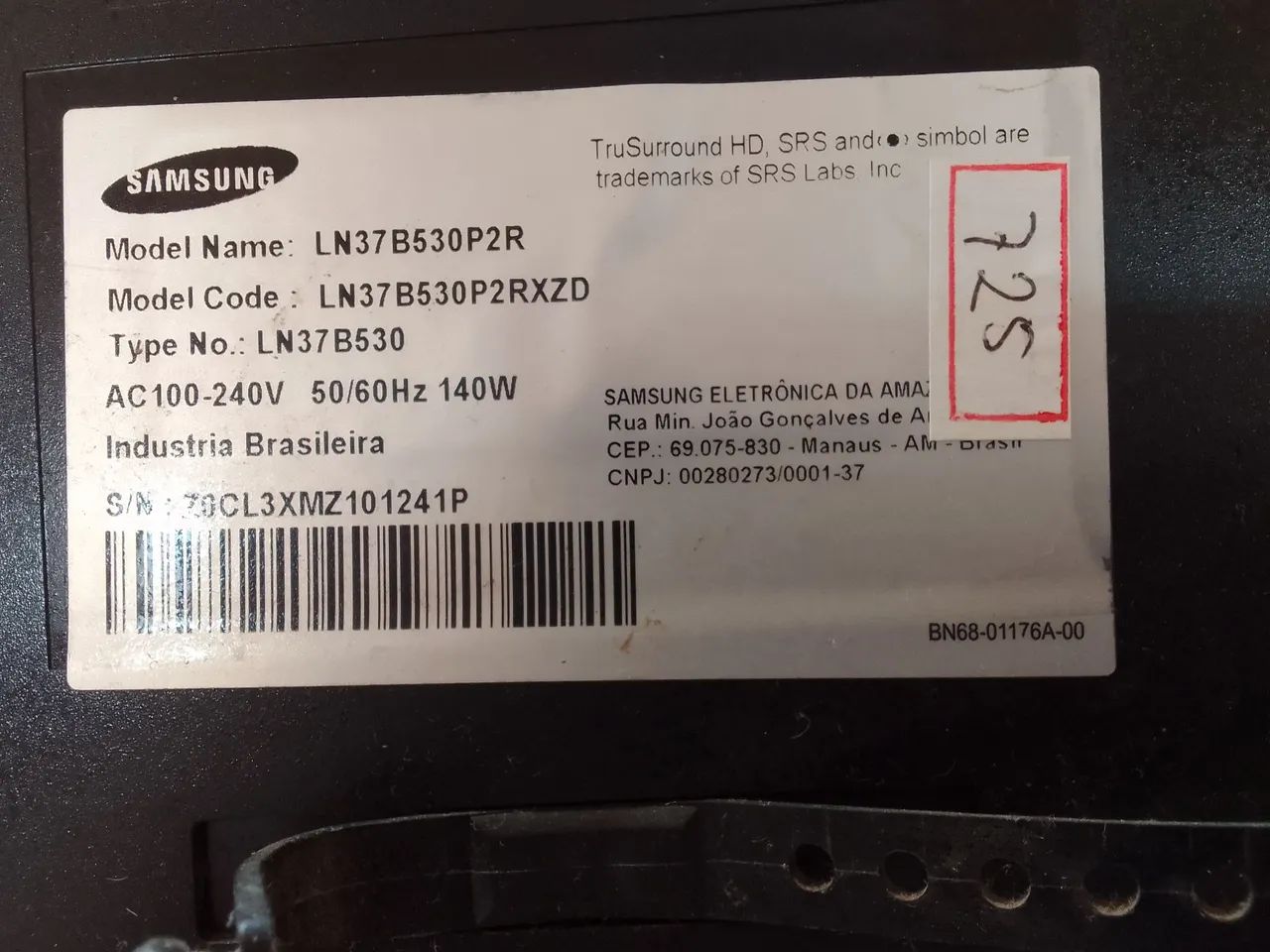 TV Samsung LN37 liga quando quer sem cabo nenhum para peças  - Foto 5