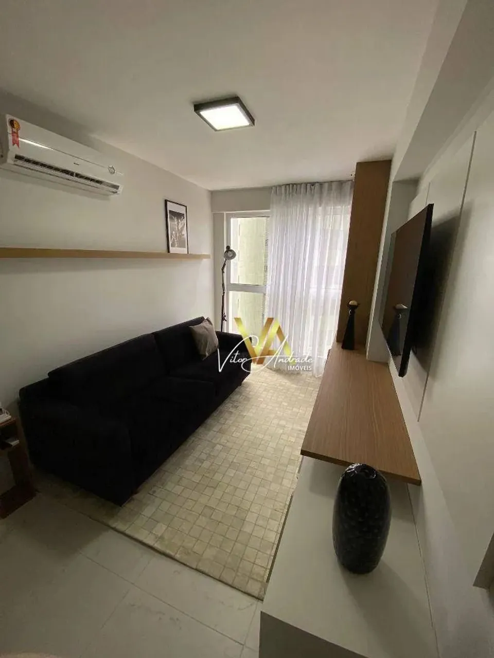 Flat mobiliado com 1 quarto para locação 34 m² - Graças