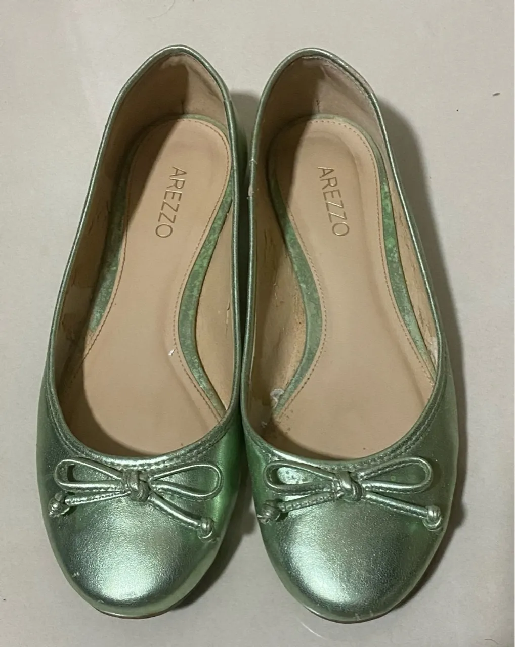 sapatilha arezzo número 36 cor: verde metálico