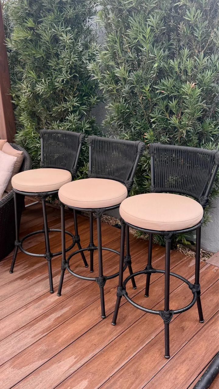 Banqueta para balcao corda nautica 