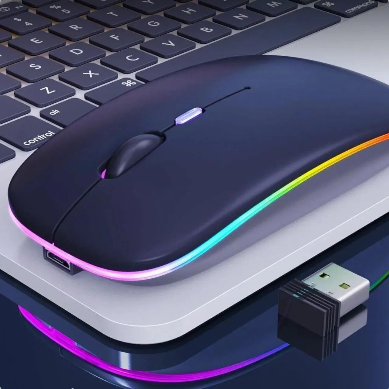 Mouse Gamer Sem Fio com LED RGB - Design Moderno - Periféricos e ...