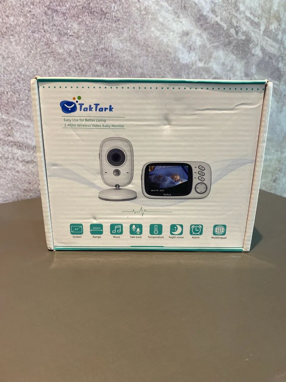 Babá Eletrônica, TakTark Câmera para Bebês com Tela de 3.2", Visão Noturna Infravermelha