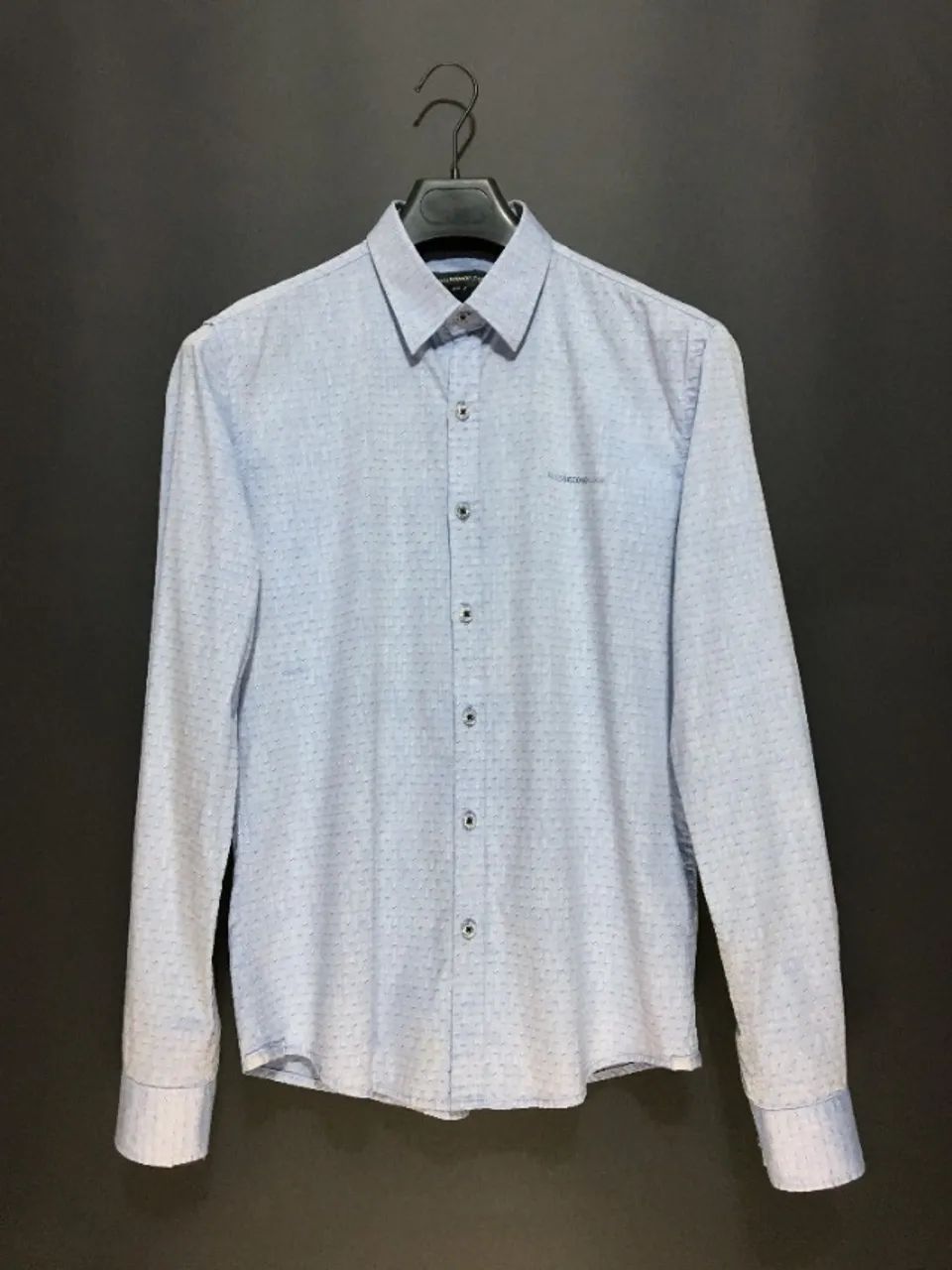 Camisa social Ellus 2nd Floor, azul textura - Foto 2