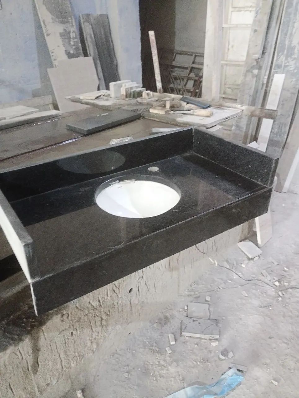 Cuba de Granito para Banheiro preto São Gabriel 70 x 45 cm  - Foto 3