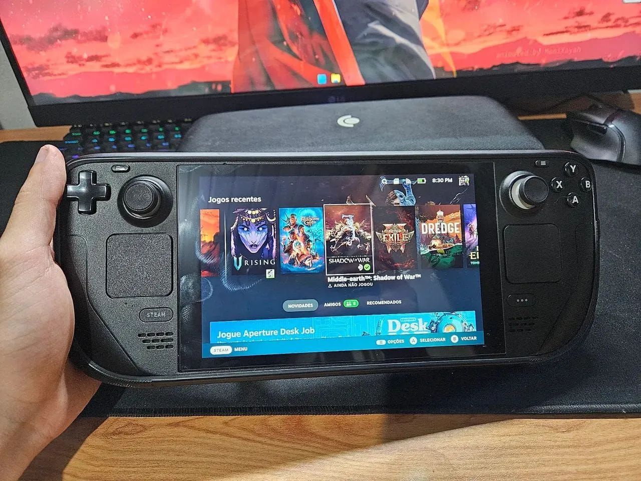 Steam Deck LCD 1TB ? Analógicos Hall Effect ? Ótimo estado ? Case