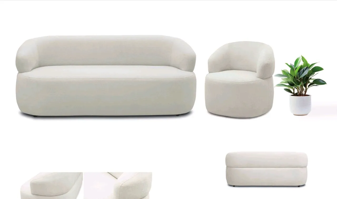 Conjunto Sofá 2 Lugares e Poltrona Design Moderno