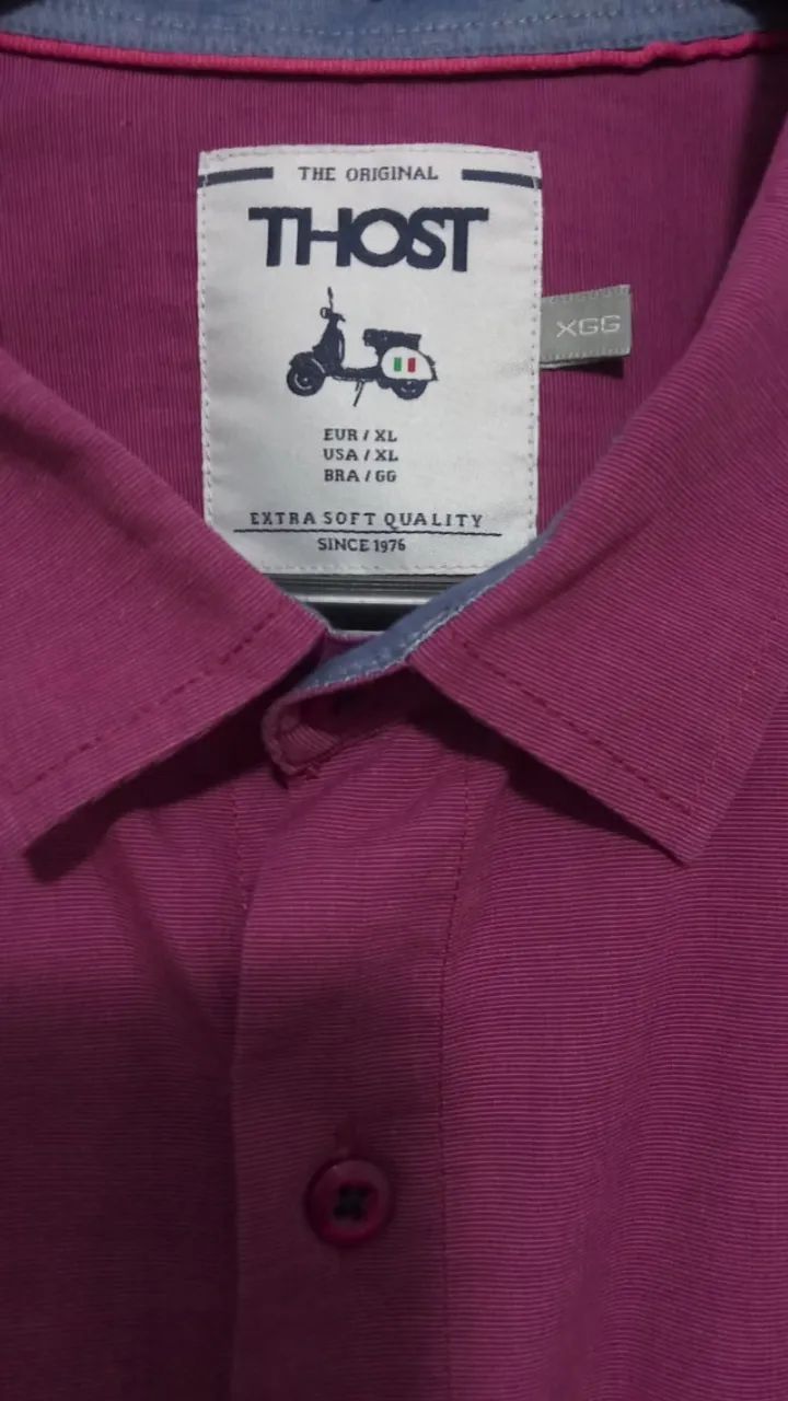 Camisa Thost, vinho, XG.