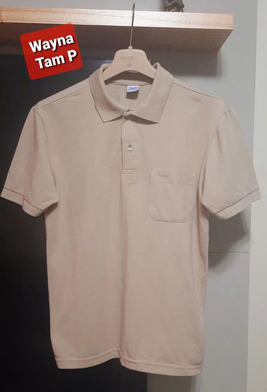 Polo Masculina Bege