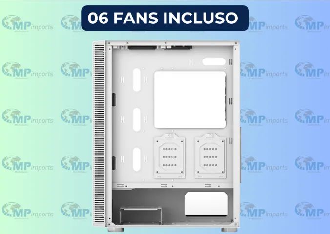 Loja MP Imports: Gabinete Gamer Montech X3 Glass, Mid Tower, White, ATX, 6 Fans, Vidro - Foto 5