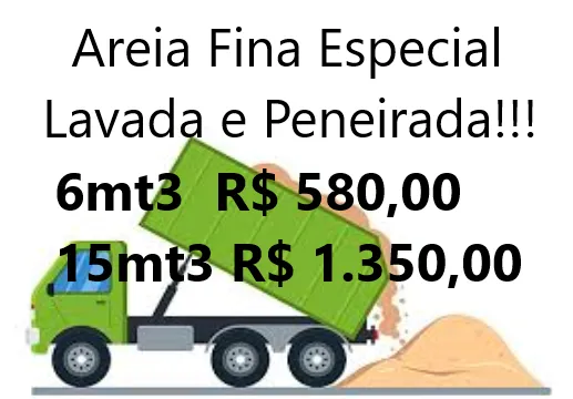 Vendo Areia Fina!! areia direto do porto !! 6 e 15 mt3 ENTREGA SÓ DENTRO DE BAURU