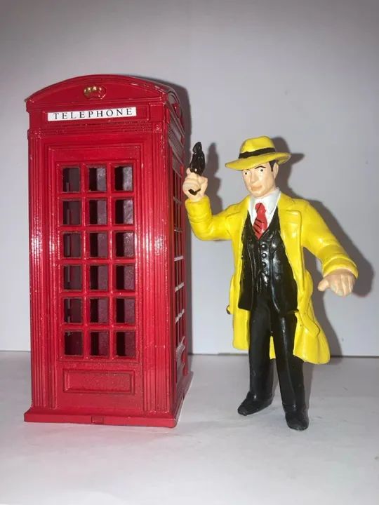 dick tracy - aplause disney e cabine telefônica inglesa ( cofre )!
