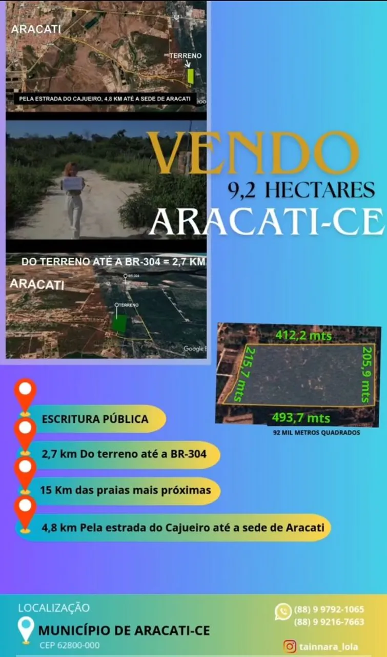 92mil metros quadrados, Aracati-Ce
