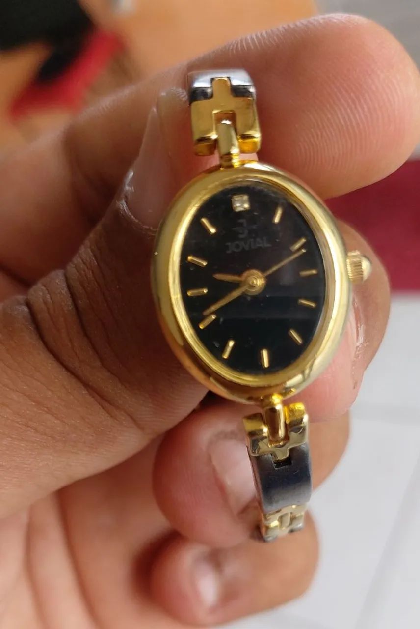 Relógio Jovial Suíço dourado. - Foto 2