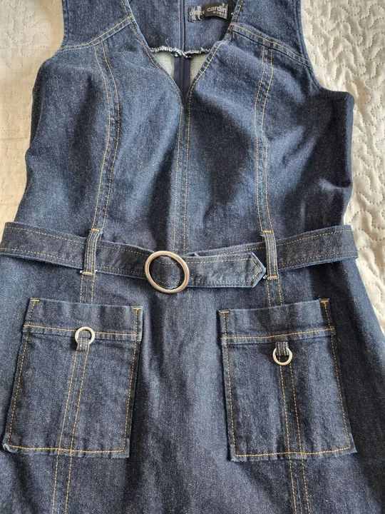 Vestido Jeans Azul - Tamanho M - Foto 3