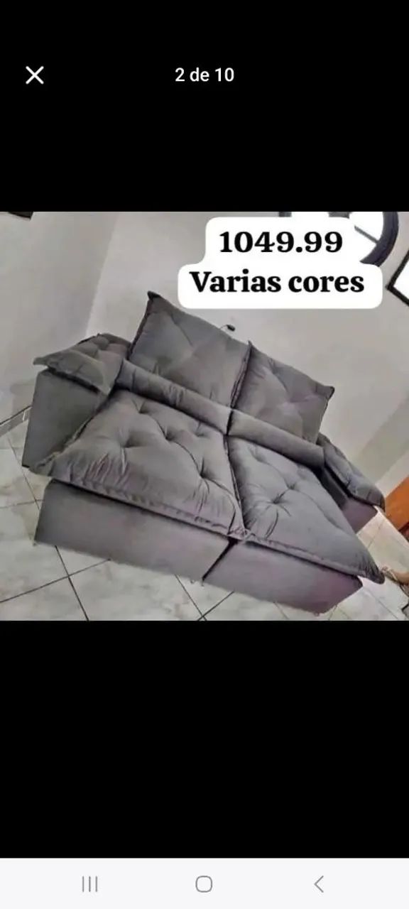 Sofá Cinza Moderno com Design Elegante - Foto 2