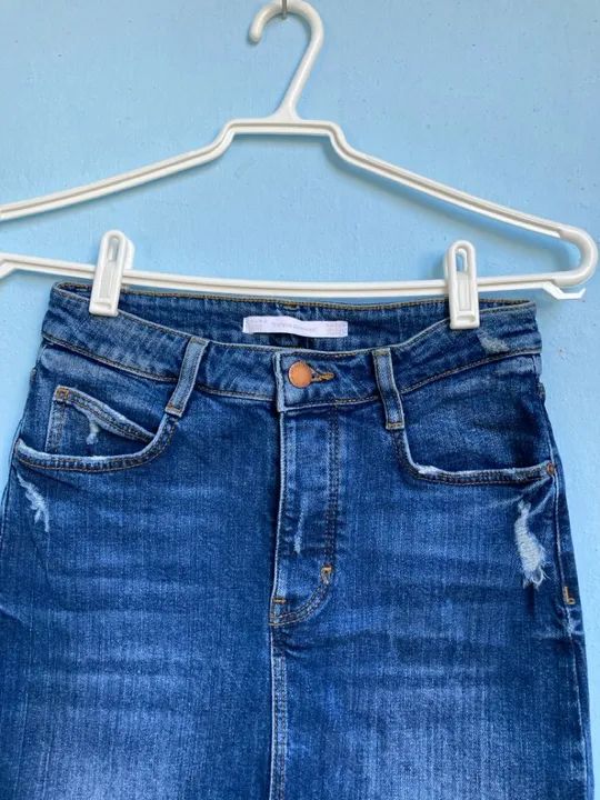Saia Jeans da ZARA, Tam P (Nova) - Foto 2