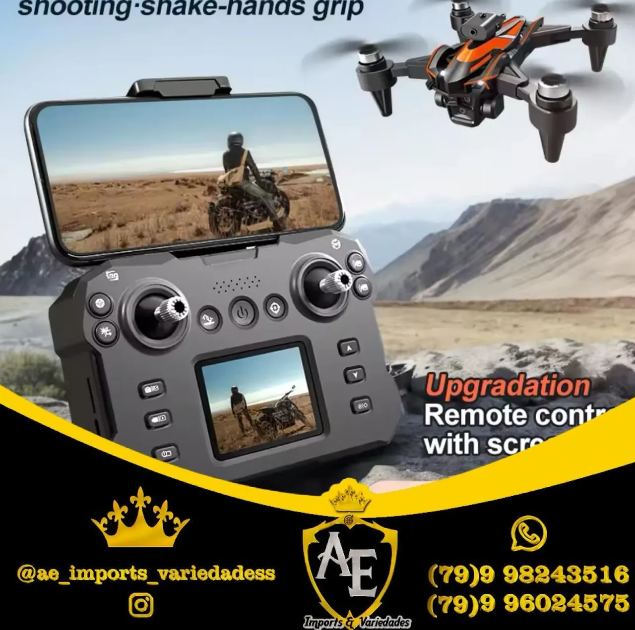 Drone Profissional com Câmera e Controle Remoto